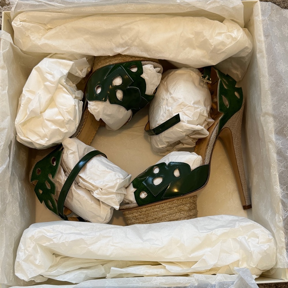 Charlotte Olympia Green Platform Sandals